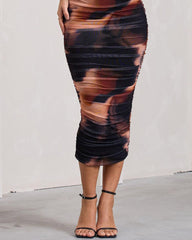 Strapless Smocked Smocked Bodycon Dress