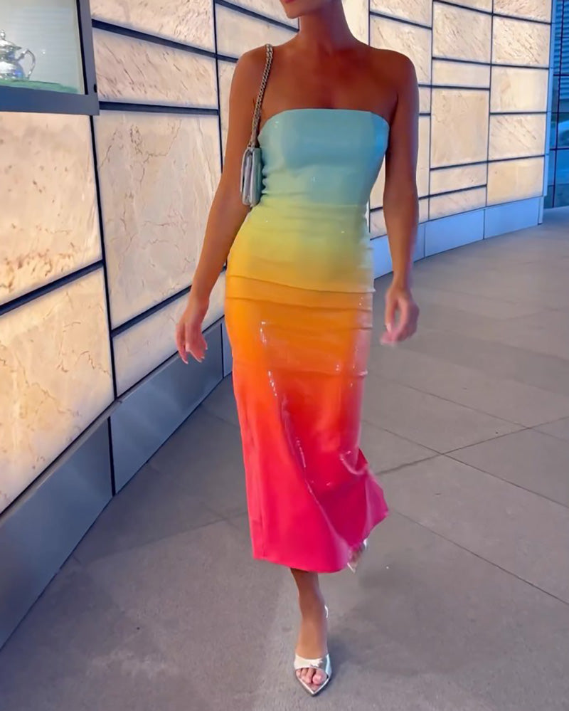 Trendy Iridescent Designer Dress