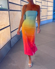 Trendy Iridescent Designer Dress