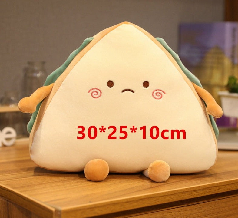 Simulation Food Sandwich Cake Plush Toy Cute Bread Stuffed Doll Soft Nap Sleep Pillow Sofa Bed Cushion Creative Birthday Gift