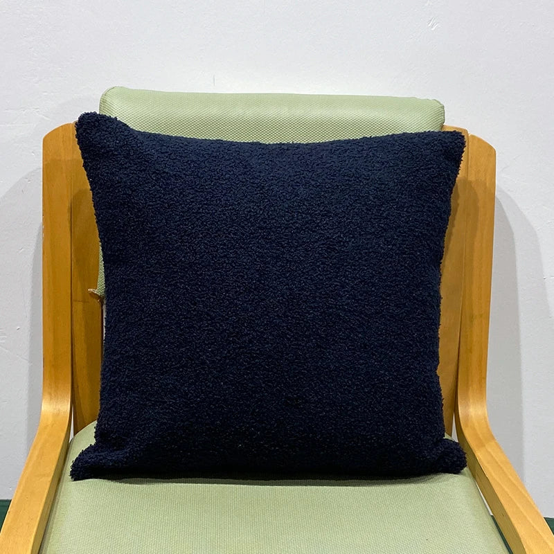 Cozy Teddy Faux Fur Cushion Cover, Plush Pillow Cover for Sofa, Living Room Decorative, Nordic Home Decor, 45*45