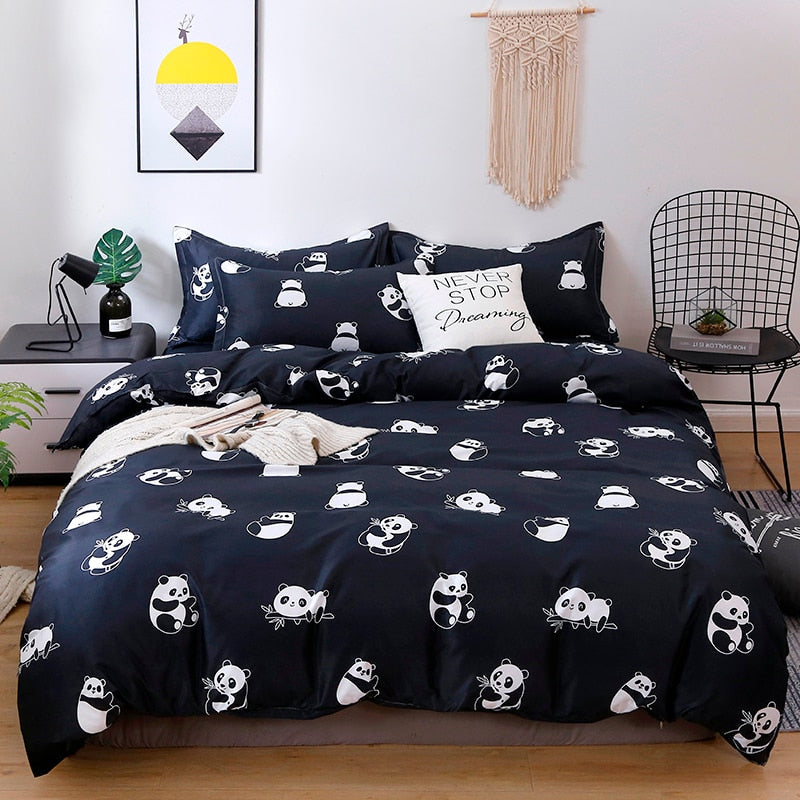 Cotton Pastoral Flower Cartoon Style Fashion Bedding Bed Cover Bed Sheet Duvet Cover Pillowcase 4pcs Bedding Sets/Queen