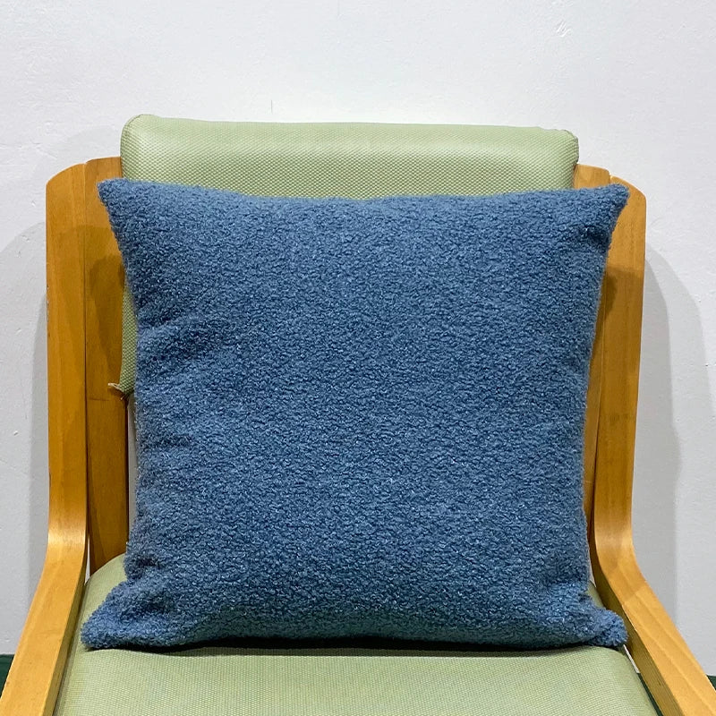 Cozy Teddy Faux Fur Cushion Cover, Plush Pillow Cover for Sofa, Living Room Decorative, Nordic Home Decor, 45*45