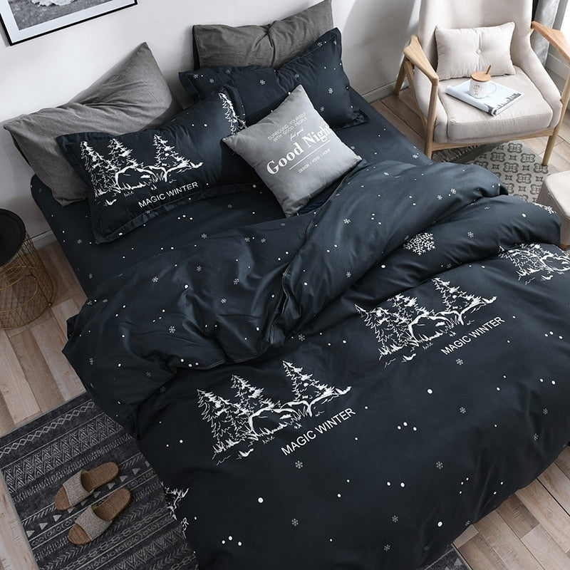 Cotton Pastoral Flower Cartoon Style Fashion Bedding Bed Cover Bed Sheet Duvet Cover Pillowcase 4pcs Bedding Sets/Queen