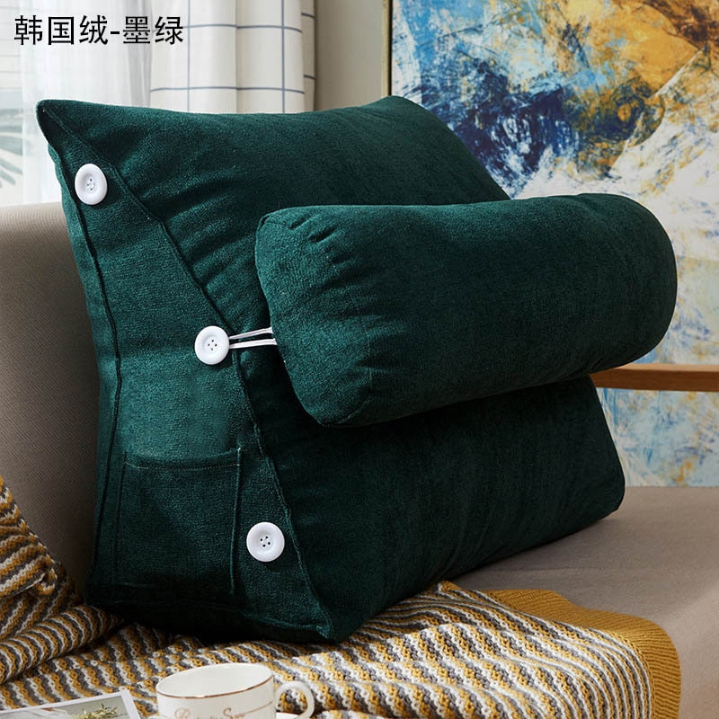 Bed Triangular Cushion Chair Bedside Lumbar Chair Backrest Lounger Lazy Office Chair Reading Living Room Pillow Household Decor
