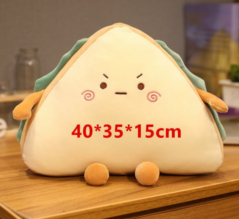 Simulation Food Sandwich Cake Plush Toy Cute Bread Stuffed Doll Soft Nap Sleep Pillow Sofa Bed Cushion Creative Birthday Gift