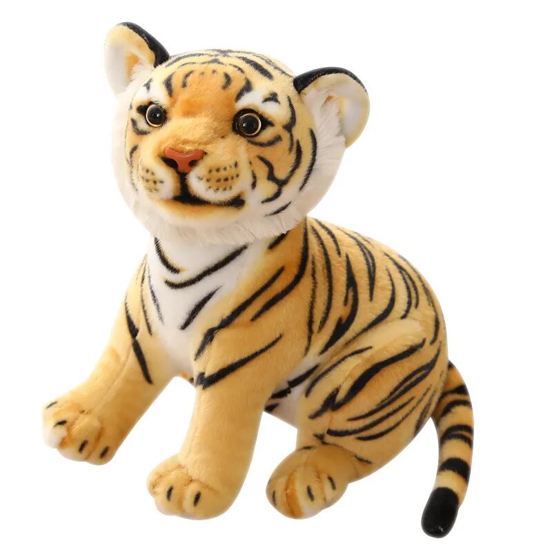 23cm Simulation Baby Tiger Plush Toy Stuffed Soft Wild Animal Forest Tiger Pillow Dolls For Kids Birthday Gift