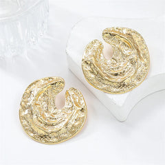 Large Round Spiral Earrings