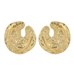 Large Round Spiral Earrings