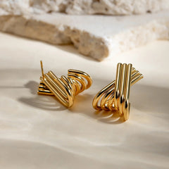 Line X-shaped Earrings