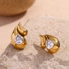 Double Water Droplet Earrings