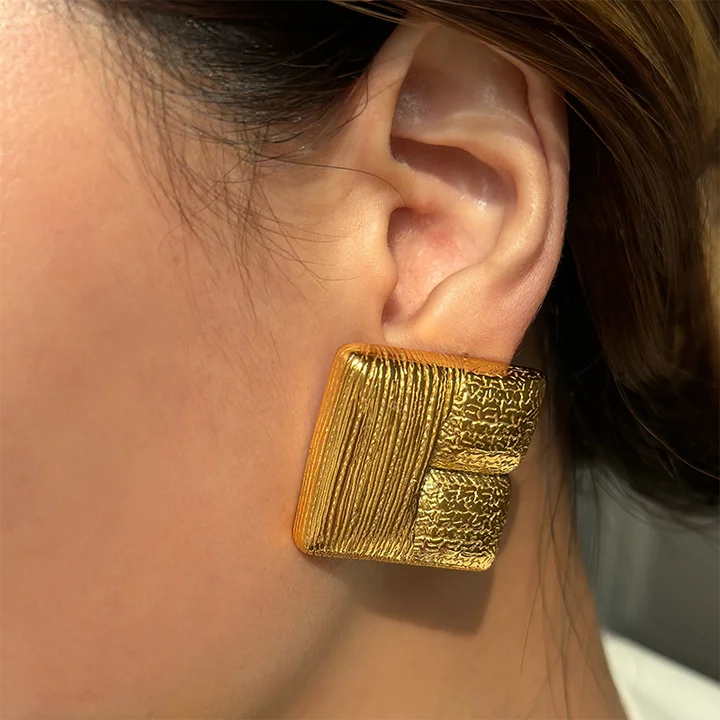 Square statement Earrings