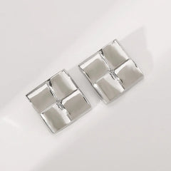 Glossy Small Square Earrings