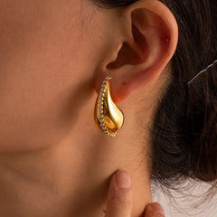 Drop Shape Glossy Earrings
