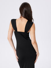 Square Neck Vest Dress Sexy Slim Fit Long Fishtail Dress