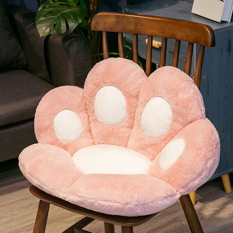 Cat Paw Back Soft Pillows Plush Chair Cushion Sofa Indoor Floor Home Chair Decor Animal Plush Throw Pillow Back Rest Pillow