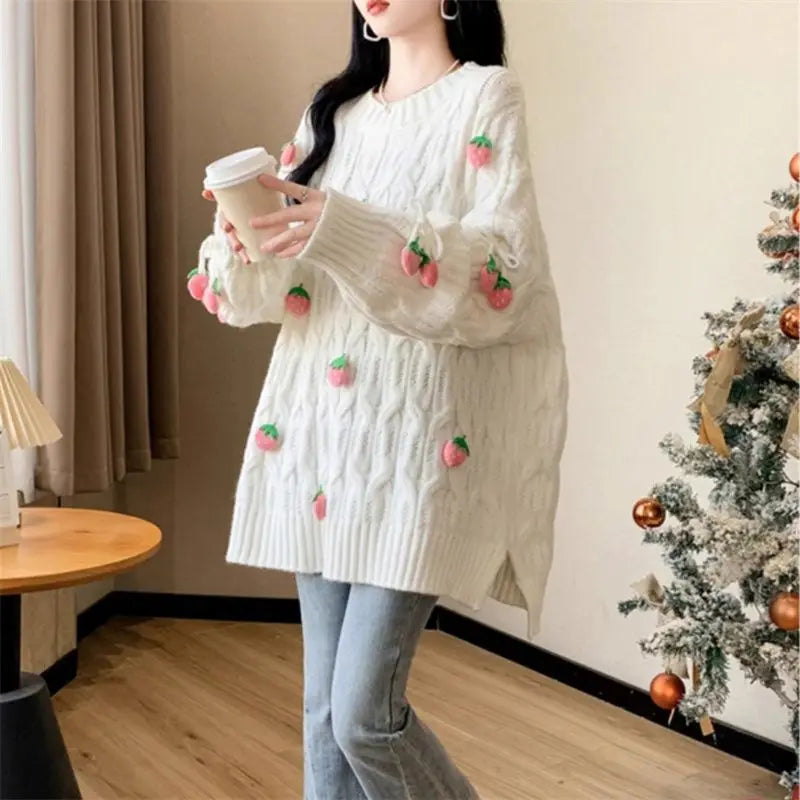 Strawberry Tassel Sweater