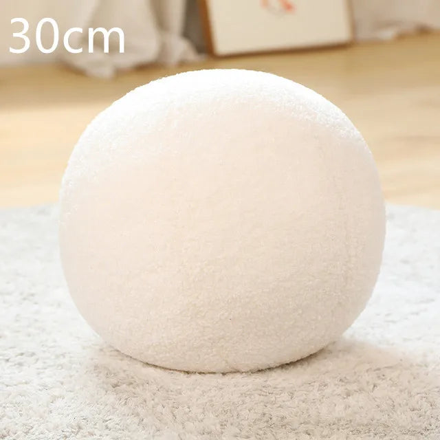 INS Popular Plush Yellow Moon Ball Shape Cushion Stuffed Donut Twist Bar Throw Pillow Home Decoration Room Pillow Birthday Gift