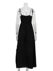 Sleeveless Elegant Cotton Dress