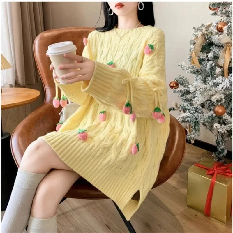 Strawberry Tassel Sweater