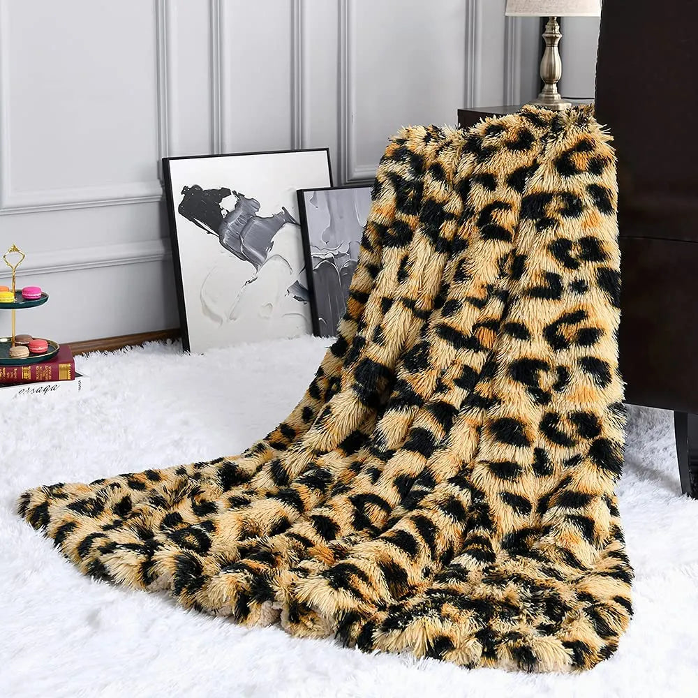 Double Layer Plush warm winter throw Blanket home Bedspread on the bed plaid chair towel sofa cover lamb bed blankets and throws