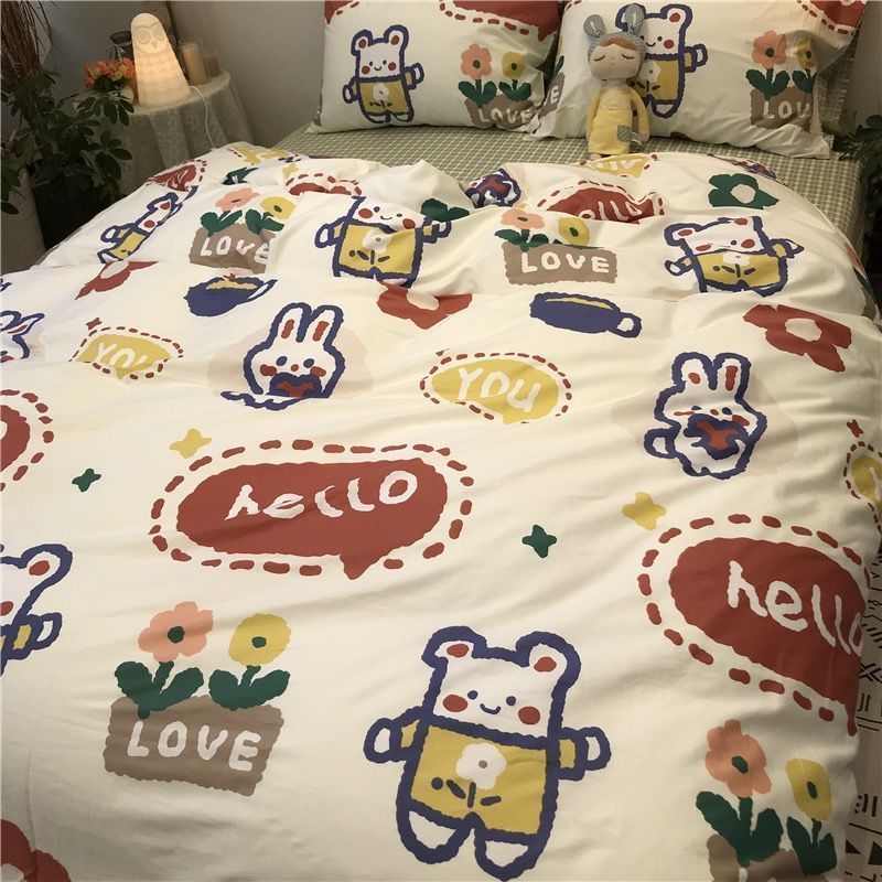 Family Bed Linen Bed Linen 200x220 Bedsheet Set with Pillow ... Bedclothes Bedding Set Bed Sheet Comforter Sets Duvet Cover