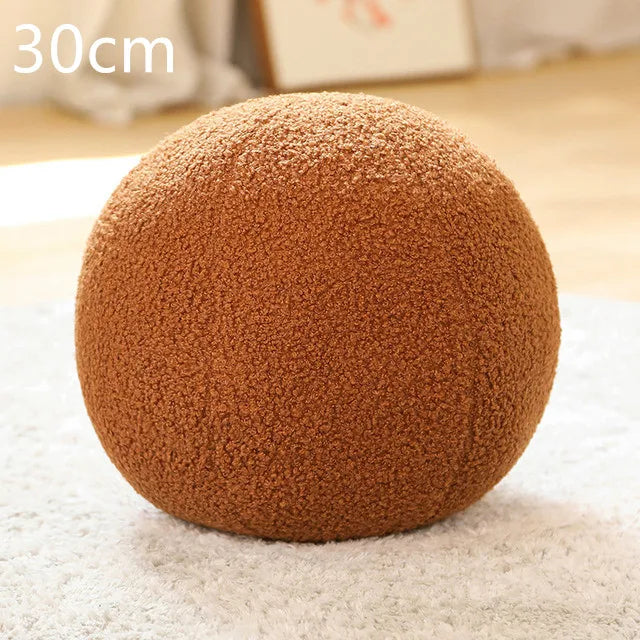 INS Popular Plush Yellow Moon Ball Shape Cushion Stuffed Donut Twist Bar Throw Pillow Home Decoration Room Pillow Birthday Gift
