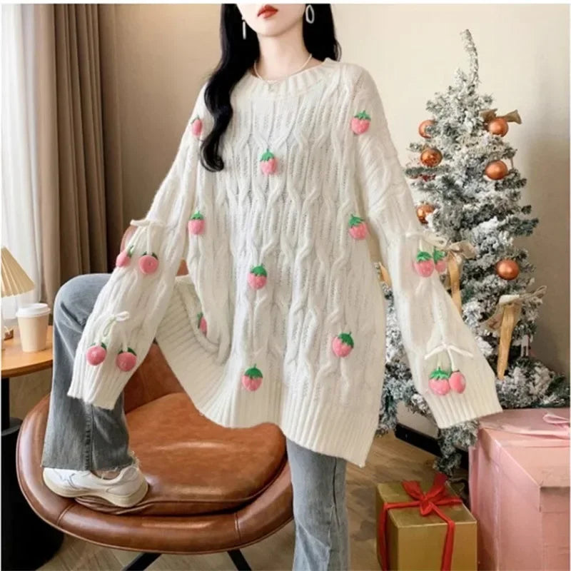 Strawberry Tassel Sweater