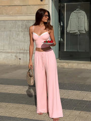 Floral Print Cami Top And Drawstring Pants Set