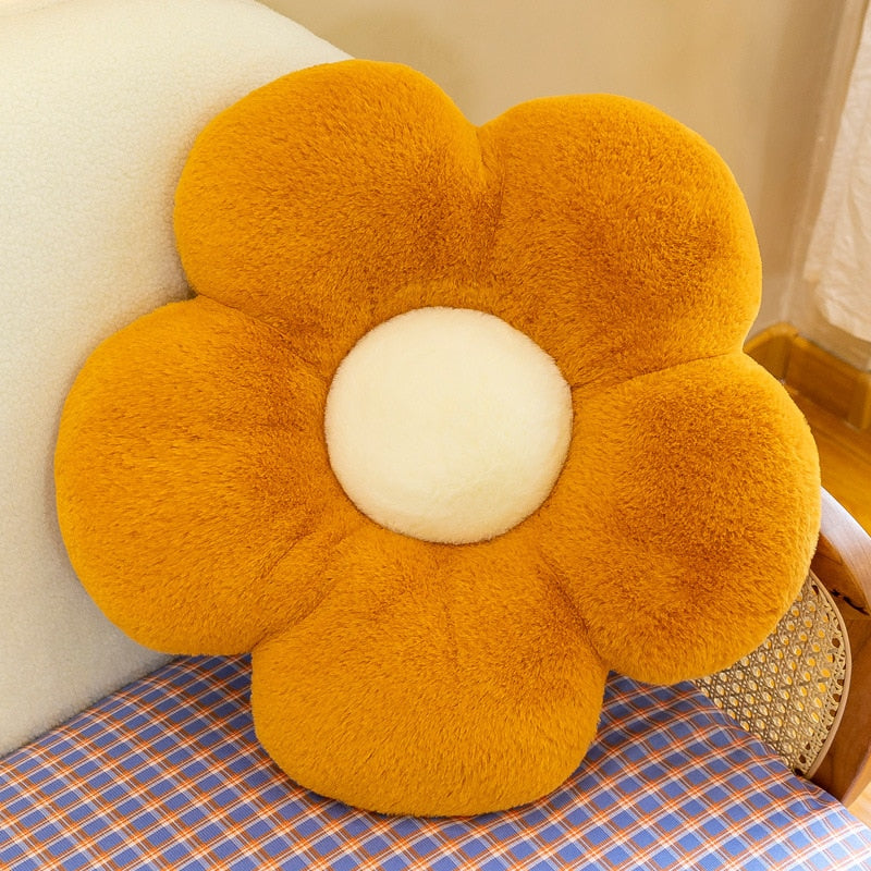 Cute Flower Plush Pillow Stuffed Soft Plant Flower Throw Pillow Cushion Home Sofa Decoration Pillow