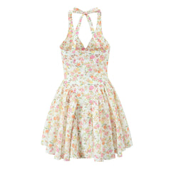 Floral Halter Mini Dress