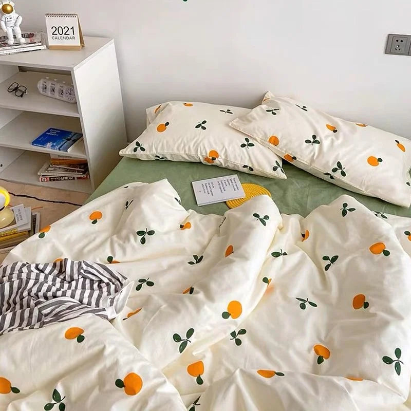 Ins Nordic Butterfly Bedding Set Flat Bed Sheet Duvet Cover Twin Full Queen Nordic Bed Linen Boy Girl Bedding Sets