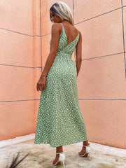 Renny Side Slit Sleeveless Floral Dress