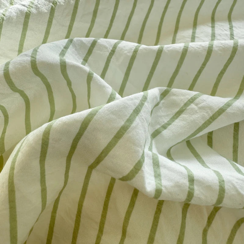 New Stripe Series Quilt Cover Skin Friendly 4-piece Bedding Set Pillow Case with Bed Sheet Four General 150x200 200x230