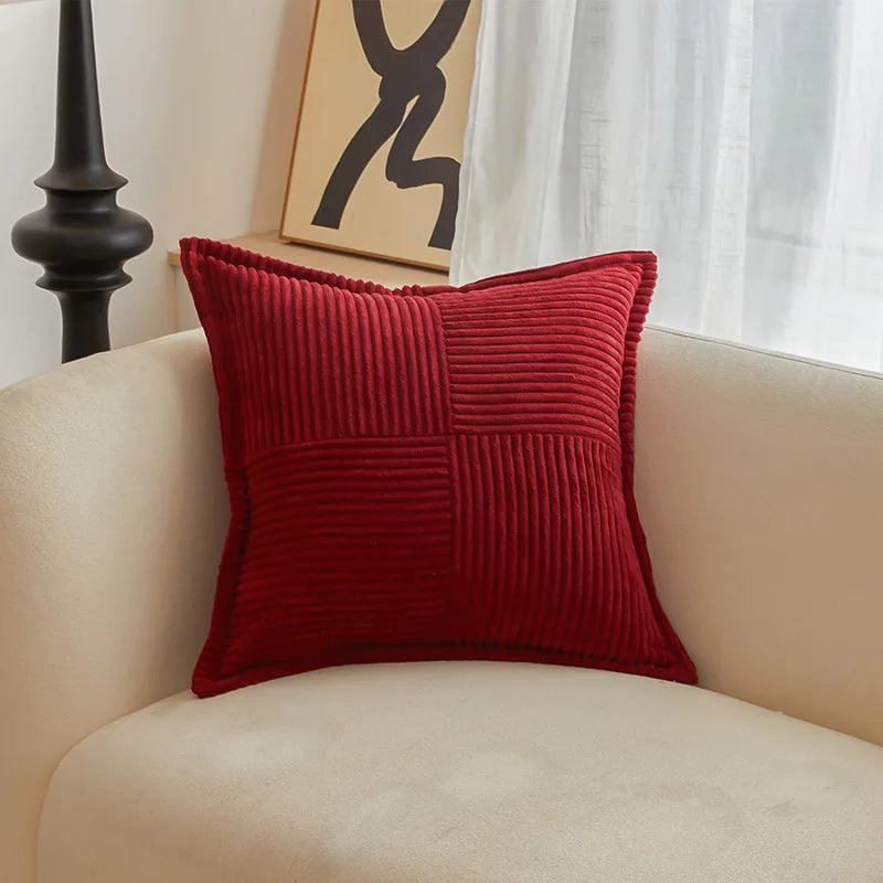 Boho Striped Pillow Covers Decorative Cushion for Sofa Living Room Bed White Throw Cover Polyester Pillowcases for Pillows 45x45