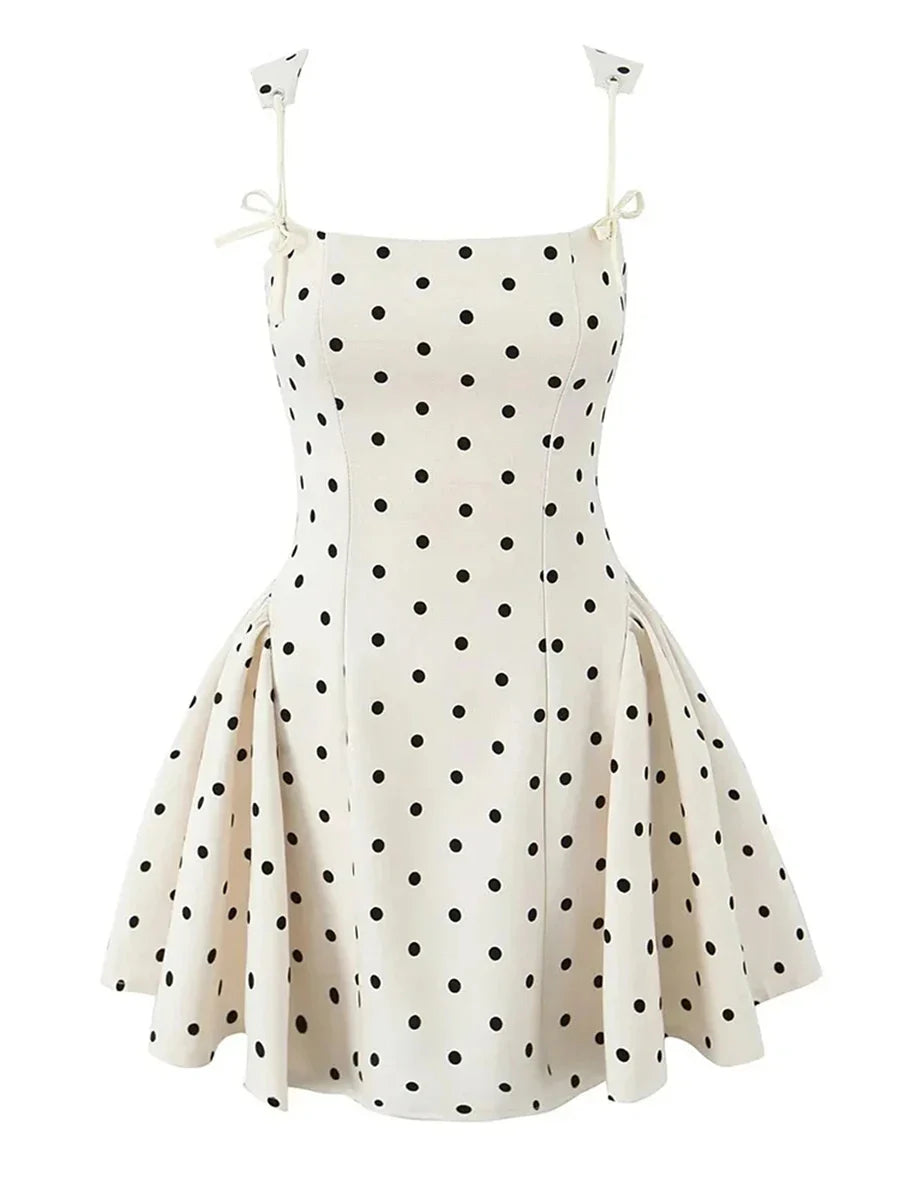 Solid Tie Up Strap Mini Dress