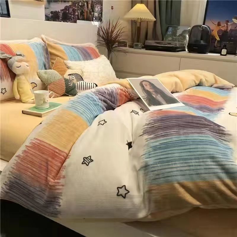 Family Bed Linen Bed Linen 200x220 Bedsheet Set with Pillow ... Bedclothes Bedding Set Bed Sheet Comforter Sets Duvet Cover