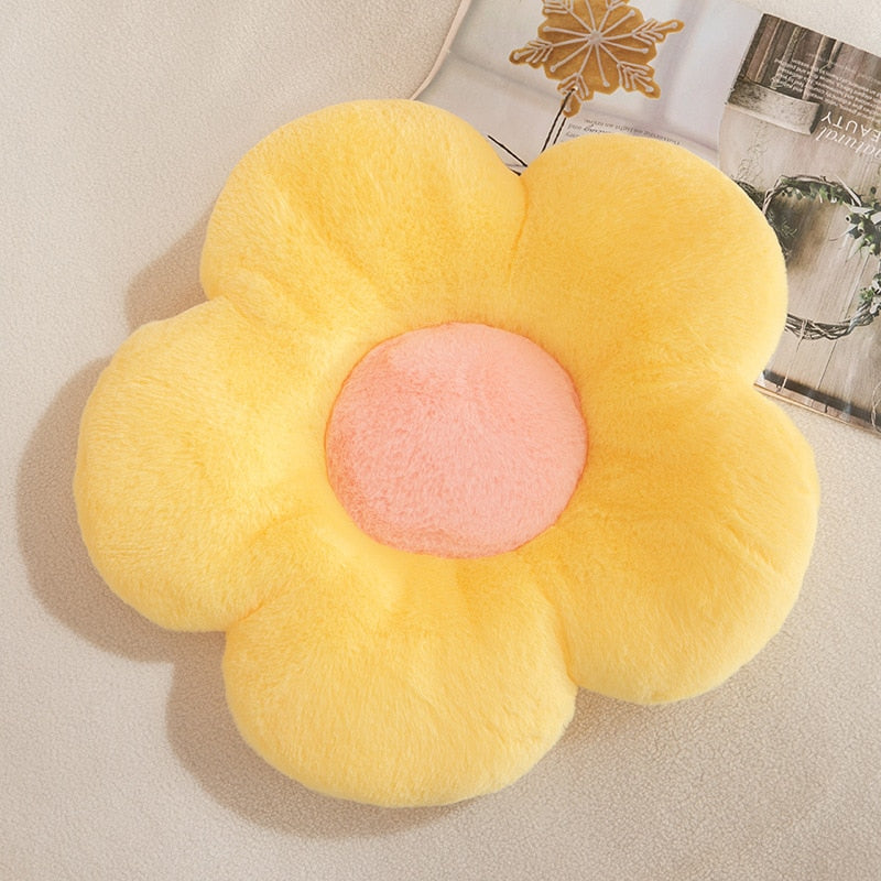 Cute Flower Plush Pillow Stuffed Soft Plant Flower Throw Pillow Cushion Home Sofa Decoration Pillow