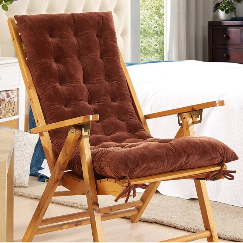 Rocking Patio Lounge Chair Cushion with Ties Overstuffed Seat Back Cushion Pad Tufted Pillow for Outdoor Indoor Home