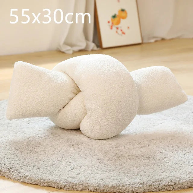 INS Popular Plush Yellow Moon Ball Shape Cushion Stuffed Donut Twist Bar Throw Pillow Home Decoration Room Pillow Birthday Gift