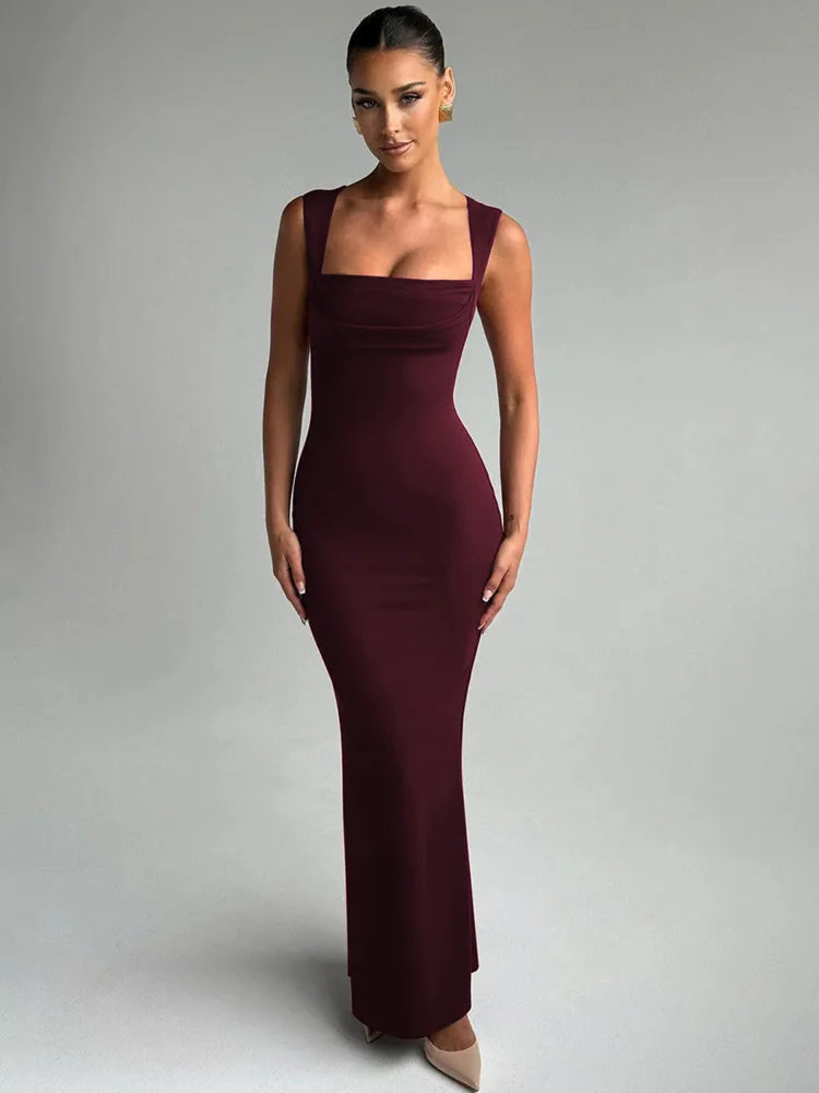 Salina Square Neck Maxi Dress
