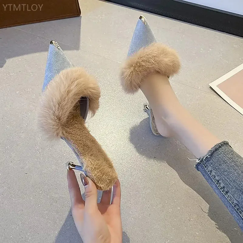 Orelia Denim pointed Toe Heels
