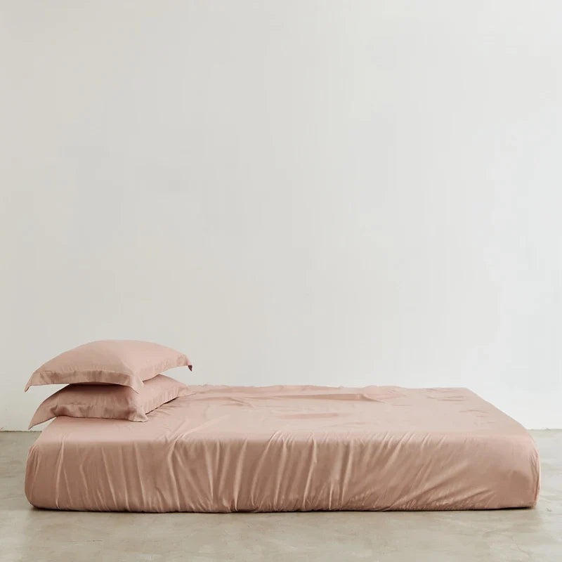 Organic Bamboo Bedding Set Bed Sheet Sets Fitted Sheets Flat Sheet Pillowcase Luxury Double Queen King Size Bedsheet