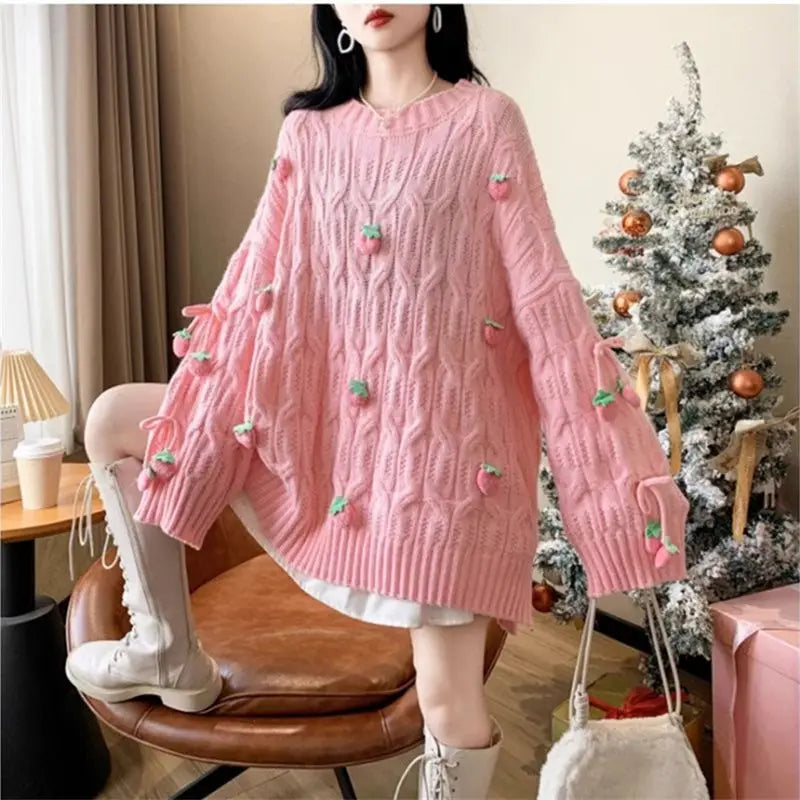 Strawberry Tassel Sweater
