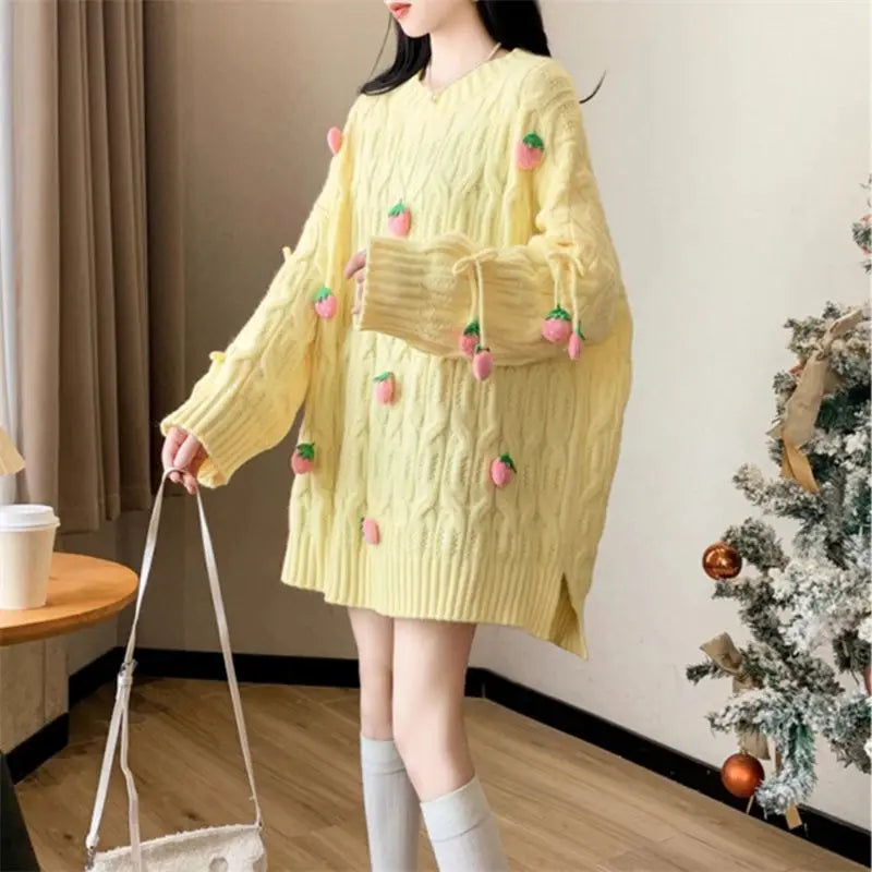 Strawberry Tassel Sweater