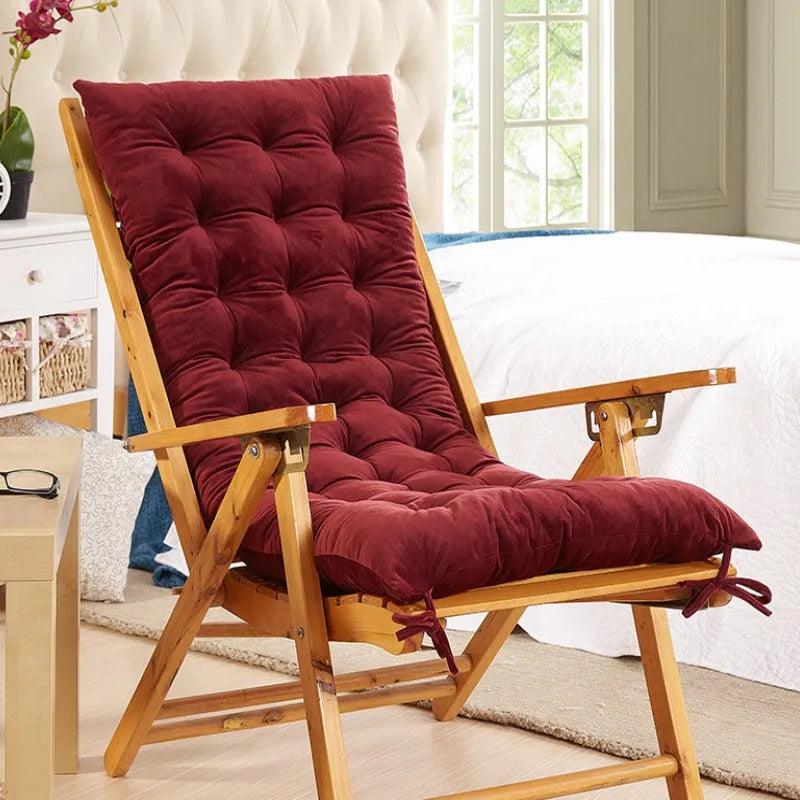 Rocking Patio Lounge Chair Cushion with Ties Overstuffed Seat Back Cushion Pad Tufted Pillow for Outdoor Indoor Home