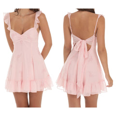 Floral Print Ruffle Strap Mini Dress - Summer Statement