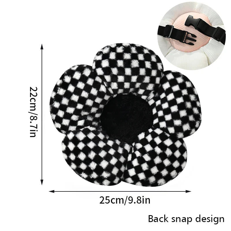 Plush Flower Cushion INS Cute Sofa Sunflower Throw Pillow Office Chair Lumbar Support Pillow Plush Car Seat Cushion