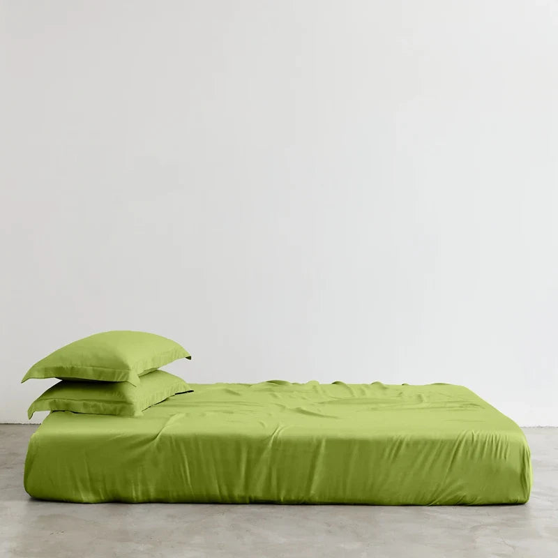 Organic Bamboo Bedding Set Bed Sheet Sets Fitted Sheets Flat Sheet Pillowcase Luxury Double Queen King Size Bedsheet