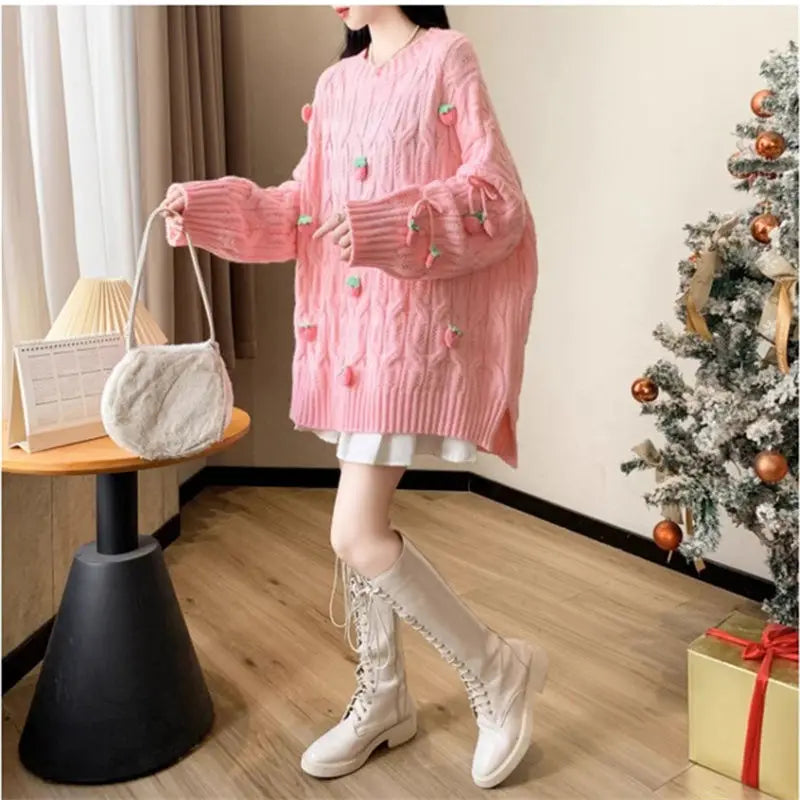 Strawberry Tassel Sweater